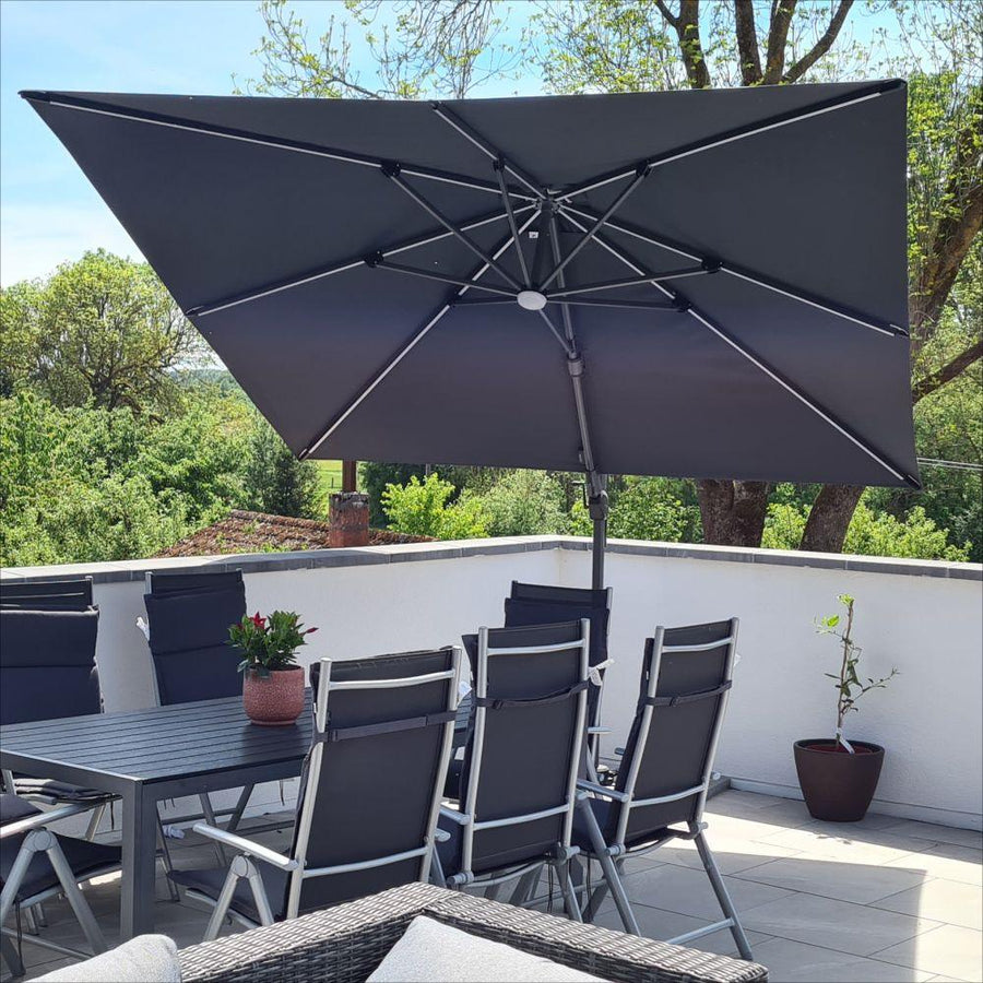 PURPLE LEAF LED Economical Patio Umbrellas Outdoor Umbrella with Lights