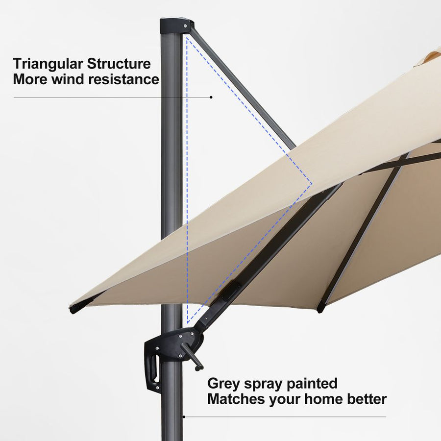 PURPLE LEAF LED Economical Patio Umbrellas Outdoor Umbrella with Lights