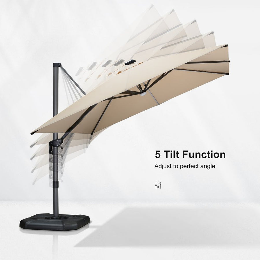 PURPLE LEAF LED Economical Patio Umbrellas Outdoor Umbrella with Lights