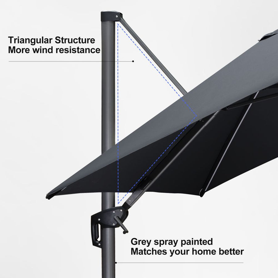 PURPLE LEAF LED Economical Patio Umbrellas Outdoor Umbrella with Lights