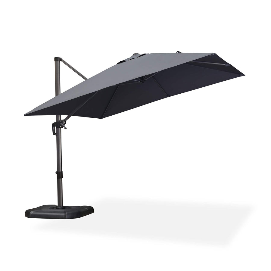 PURPLE LEAF Outdoor Umbrella Square Aluminium Cantilever Umbrella with 360° Rotation for Garden pool beach