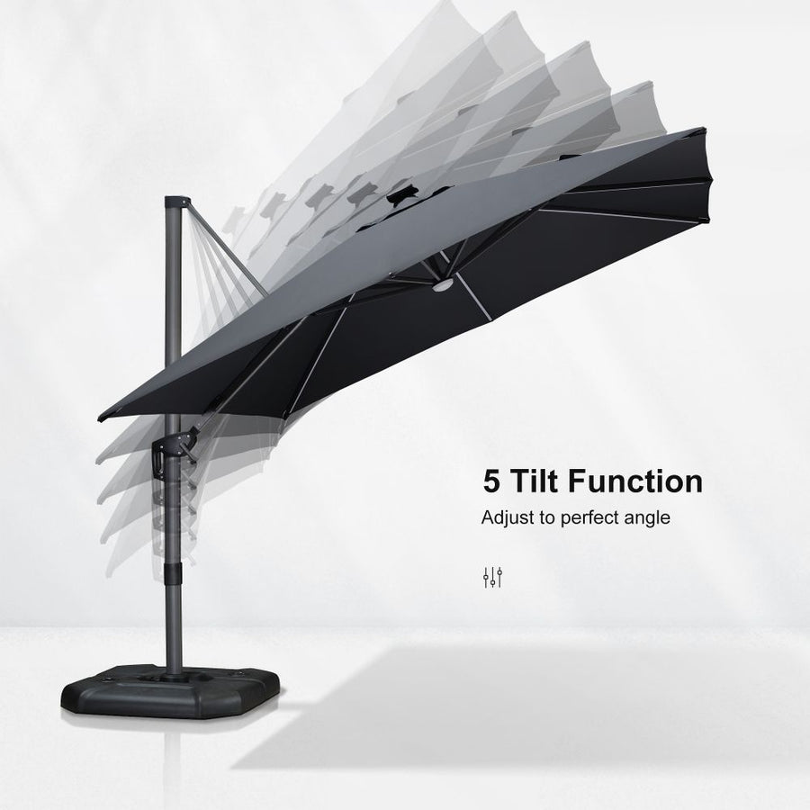 PURPLE LEAF LED Economical Patio Umbrellas Outdoor Umbrella with Lights