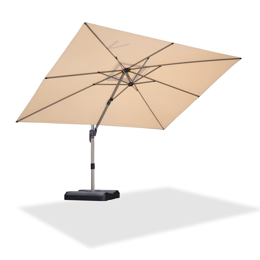 PURPLE LEAF Deluxe Aluminium Outdoor Patio Umbrella Square Cantilever Umbrellas