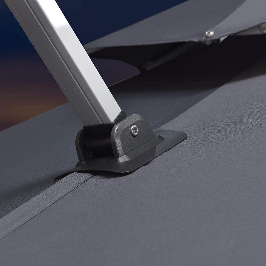 PURPLE LEAF Double Top Square Outdoor LED Umbrellas