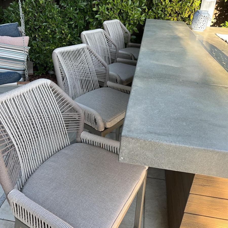 PURPLE LEAF Outdoor Bar Stool Set of 2, Wicker Rattan Bar stools with Back Aluminum Outside Garden Patio Bar Chairs