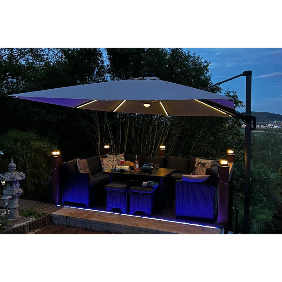 PURPLE LEAF LED Economical Patio Umbrellas Outdoor Umbrella with Lights