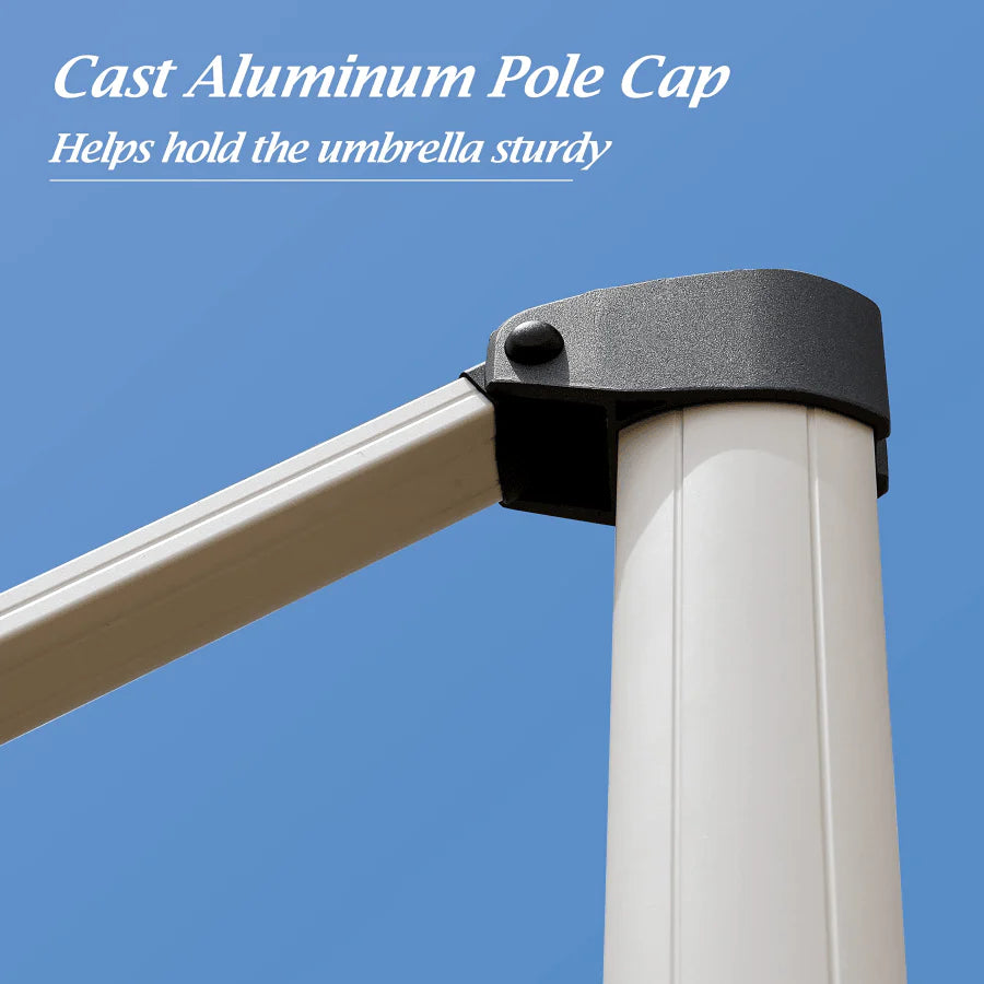 PURPLE LEAF Double Top Square Outdoor LED Umbrellas