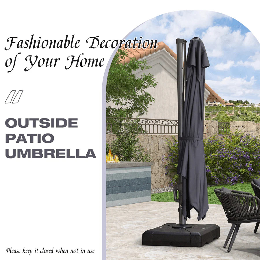 PURPLE LEAF Double Top Square Outdoor Standing Umbrella