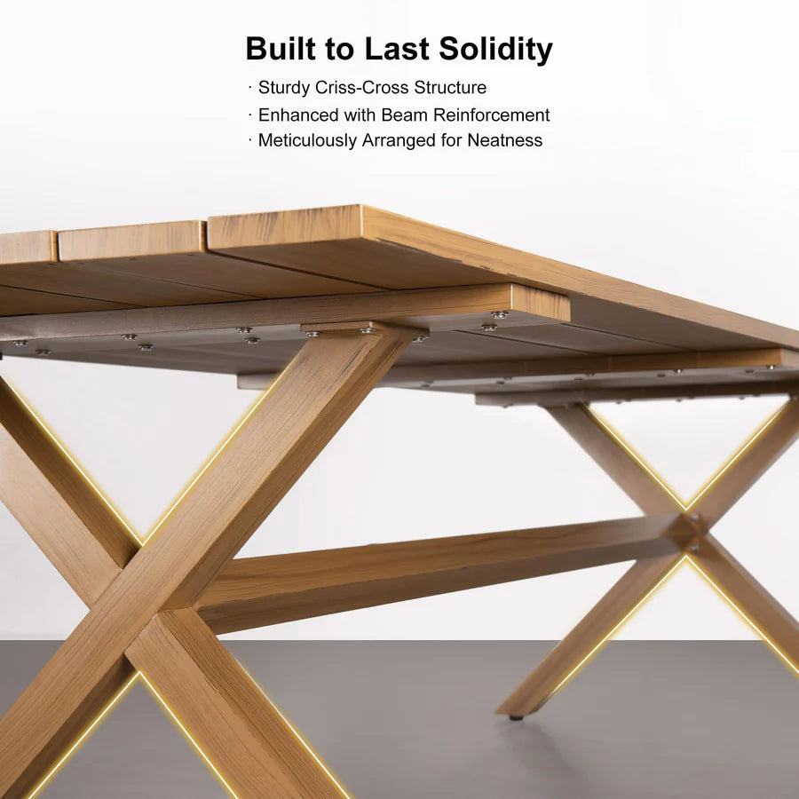 PURPLE LEAF Patio Dining Set for Garden Deck Wicker Table and Chairs Set