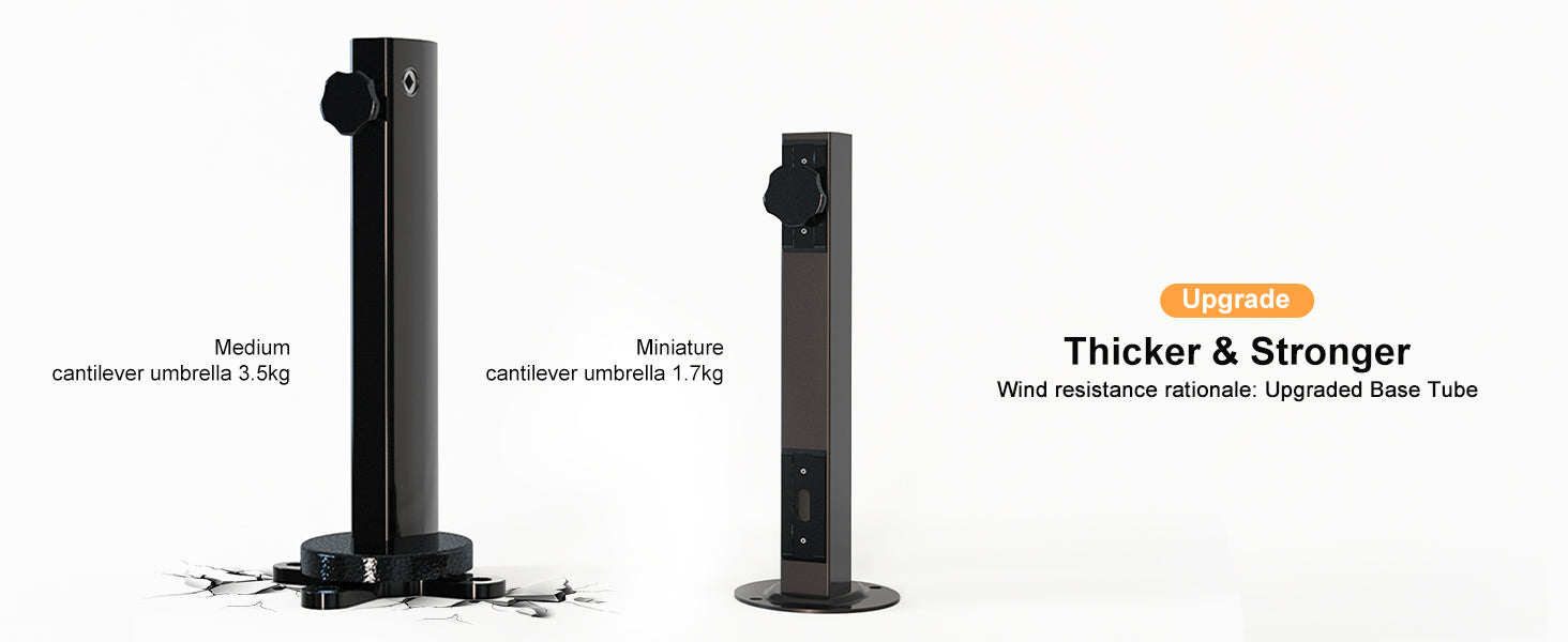 PURPLE LEAF Double Top Square Aluminium Umbrellas in Wood Color