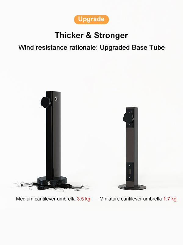 PURPLE LEAF Double Top Square Aluminium Umbrellas in Wood Color