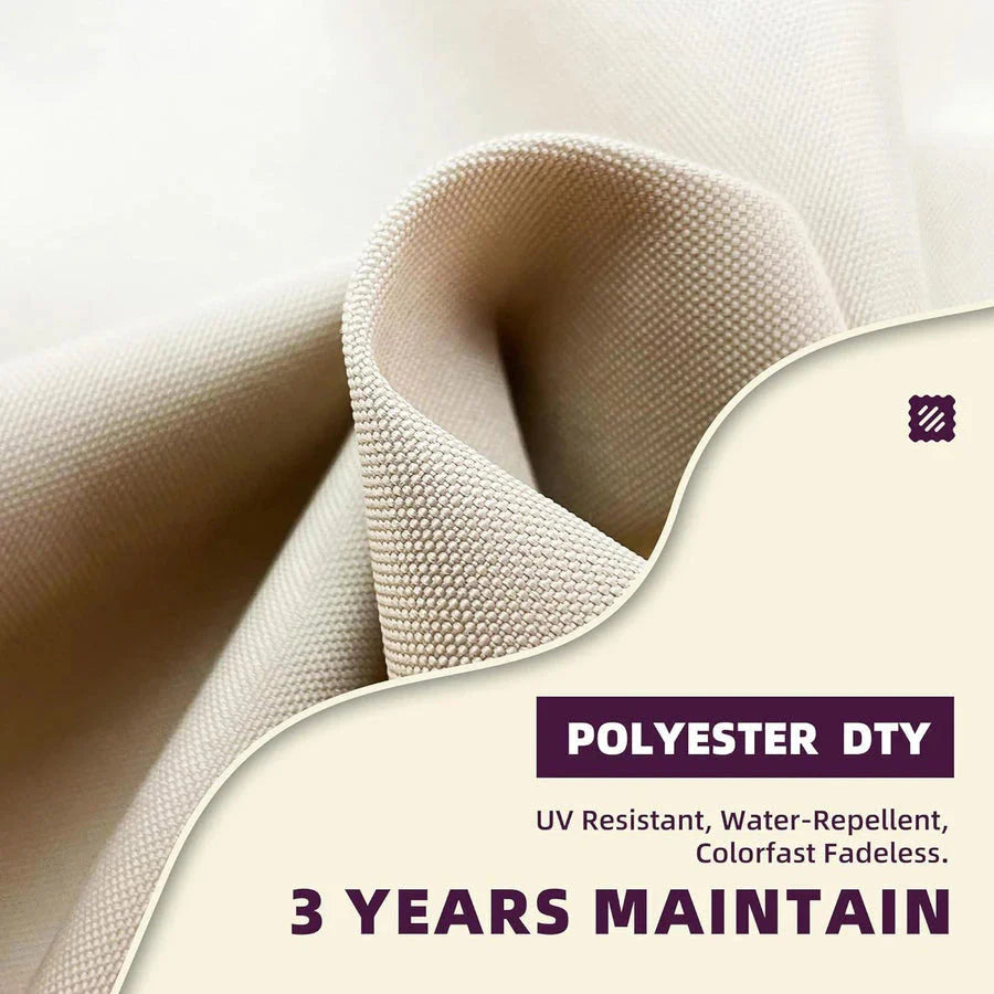 PURPLE LEAF Double Top Rectangle Aluminium Umbrellas in Wood Color