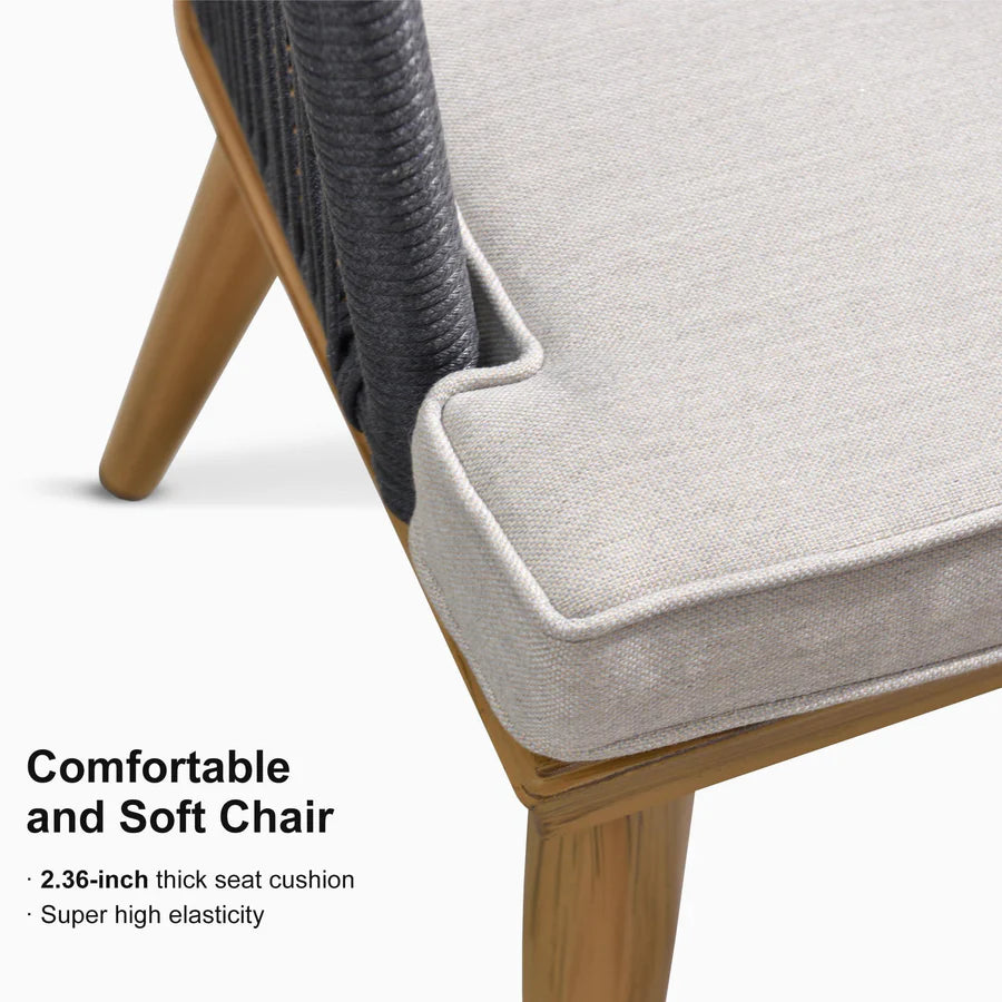 PURPLE LEAF Patio Dining Set for Garden Deck Wicker Table and Chairs Set