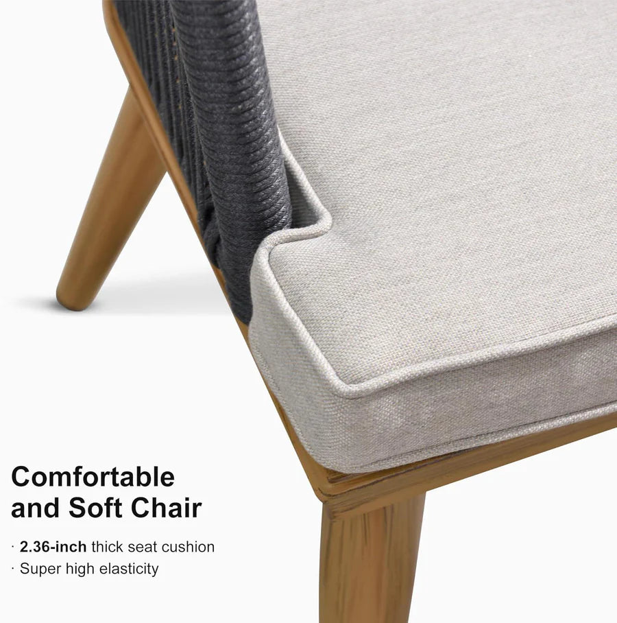 PURPLE LEAF Patio Dining Set for Garden Deck Wicker Table and Chairs Set