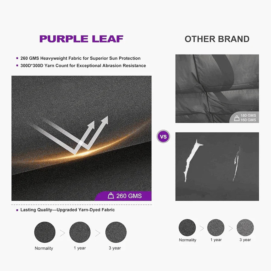 PURPLE LEAF Outdoor Retractable Pergola with Sun Shade Canopy Patio Aluminum Pergola for Garden