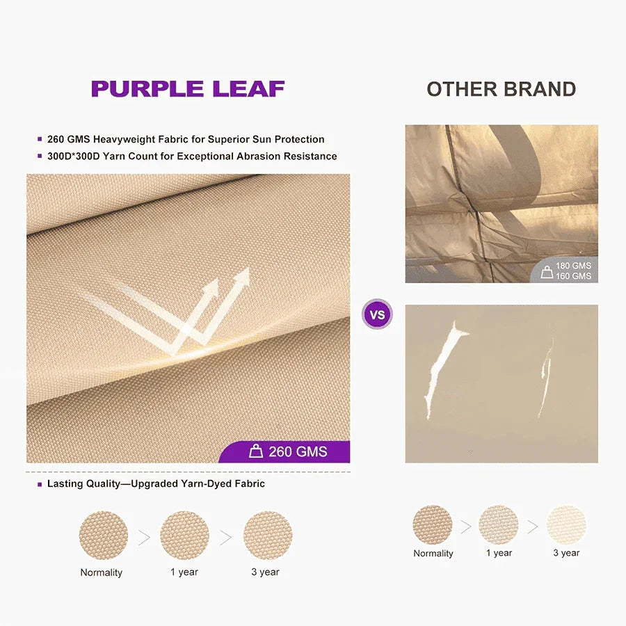 PURPLE LEAF Outdoor Retractable Pergola with Sun Shade Canopy Patio Aluminum Pergola for Garden