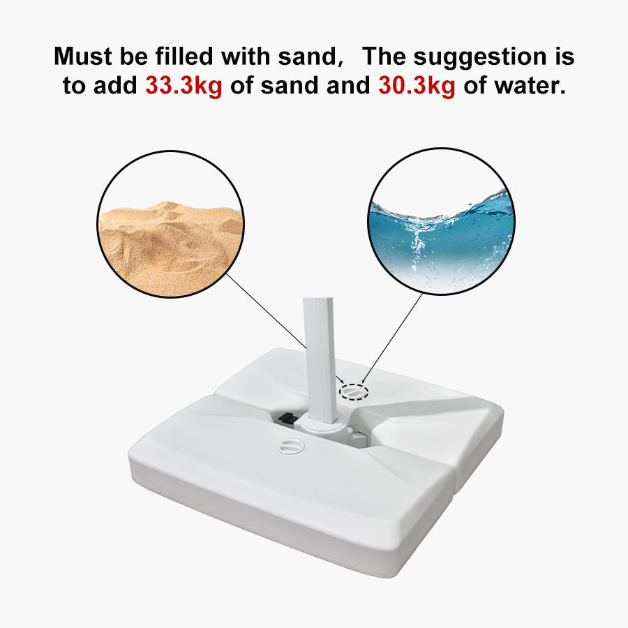 PURPLE LEAF White Patio Cantilever Umbrella Base ZYAU02XBBS-100