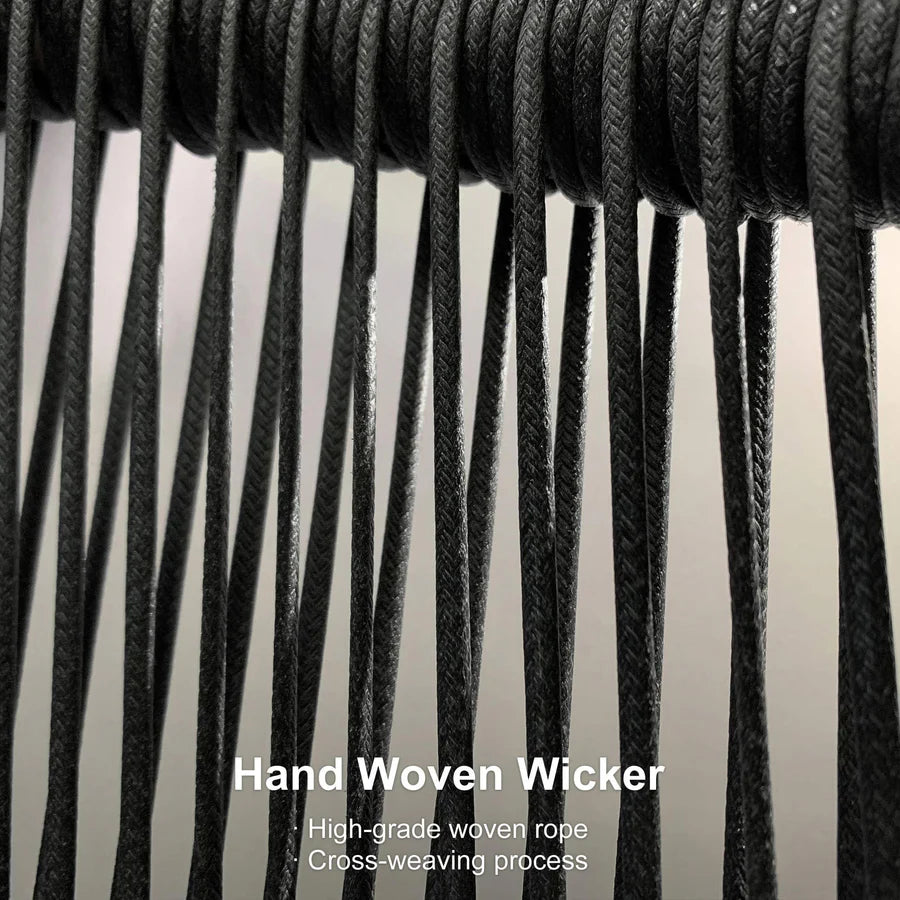 PURPLE LEAF Patio Dining Set for Garden Deck Wicker Table and Chairs Set