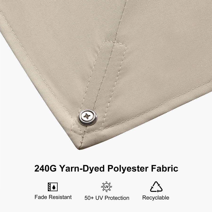 PURPLE LEAF Deluxe Aluminium Outdoor Patio Umbrella Square Cantilever Umbrellas