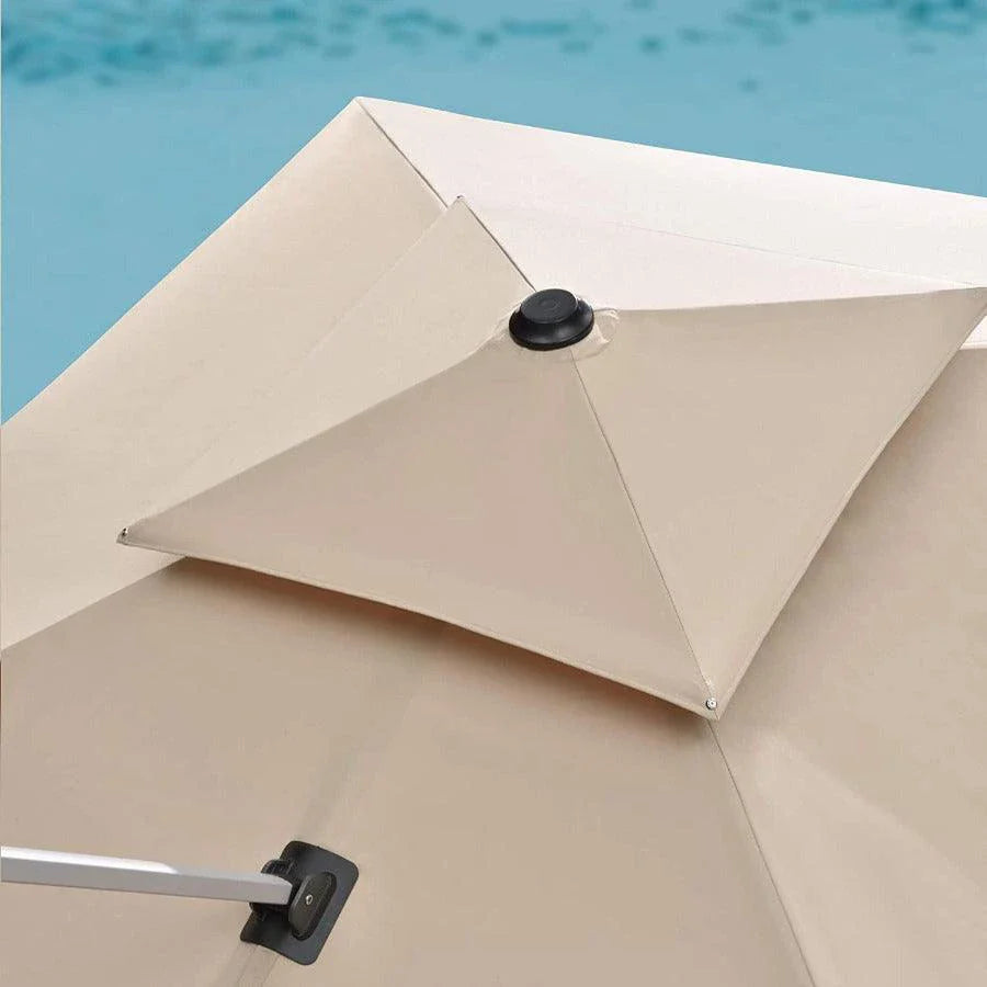 PURPLE LEAF Large Rectangular Porch Umbrella Outside Cantilever Patio Yard Umbrella