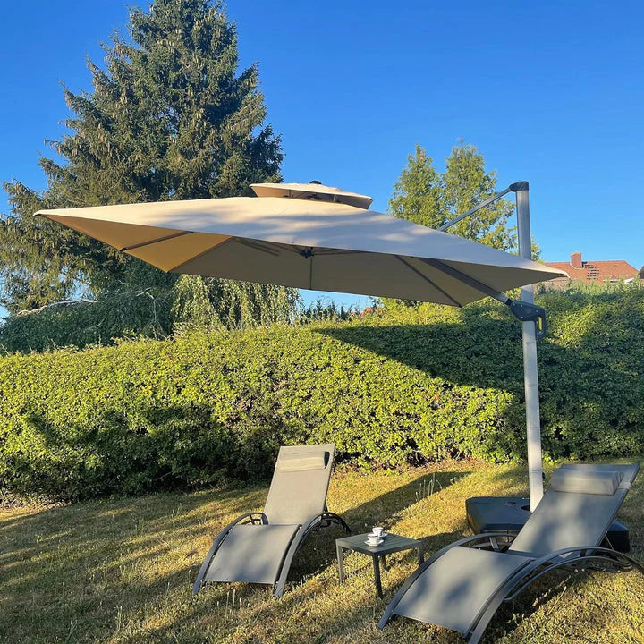 PURPLE LEAF Large Rectangular Porch Umbrella Outside Cantilever Patio Yard Umbrella