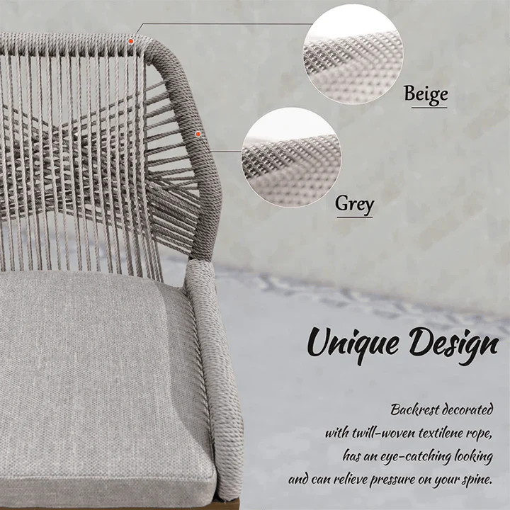 PURPLE LEAF Outdoor Bar Stool Set of 2, Wicker Rattan Bar stools with Back Aluminum Outside Garden Patio Bar Chairs