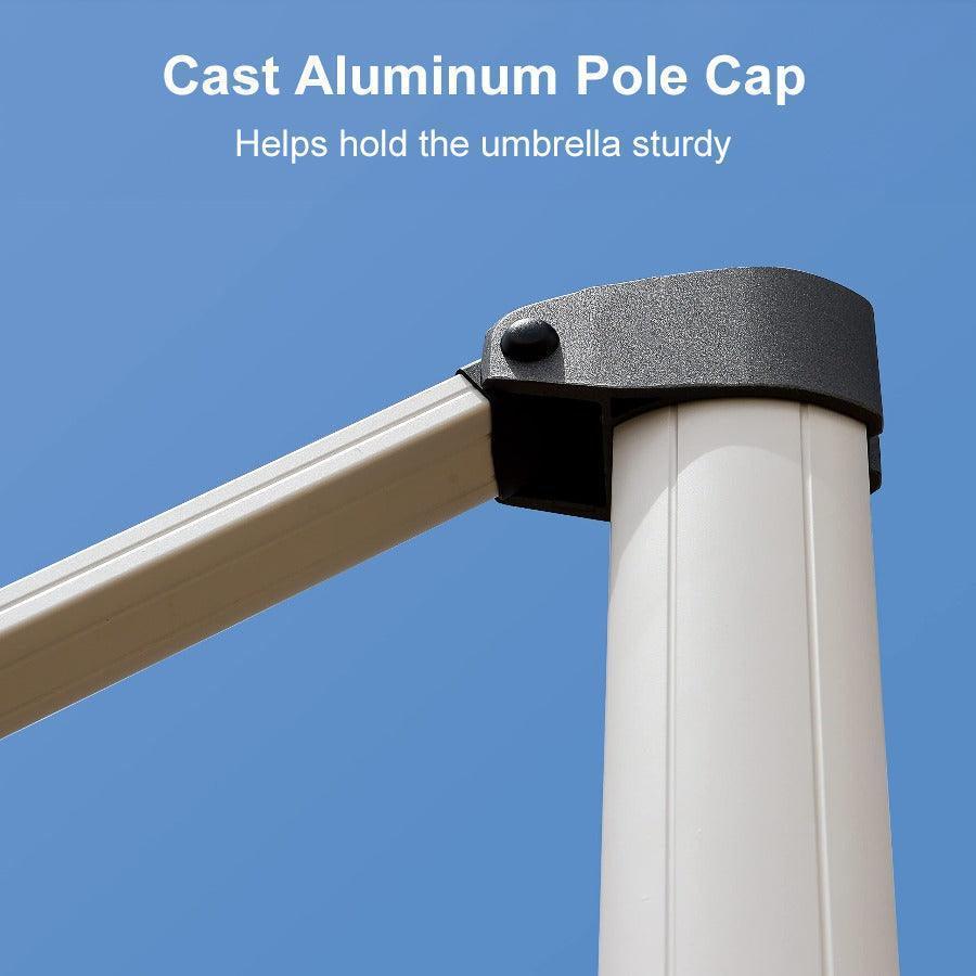 PURPLE LEAF Double Top Square Outdoor LED Umbrellas