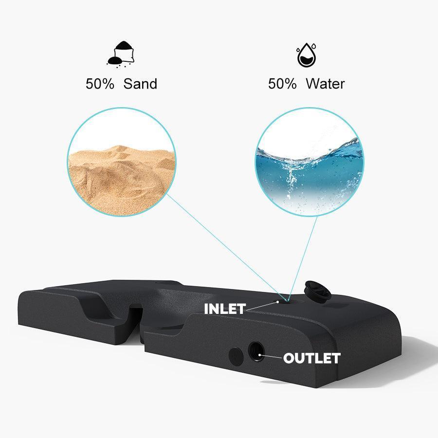 PURPLE LEAF Umbrella Base for offset umbrella ZYAU04BSSBL-150