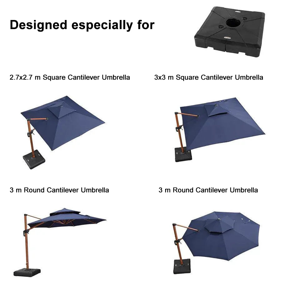 PURPLE LEAF Offset Umbrella Base Cantilever Umbrella Weighted Base