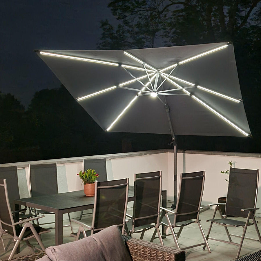 PURPLE LEAF LED Economical Patio Umbrellas Outdoor Umbrella with Light