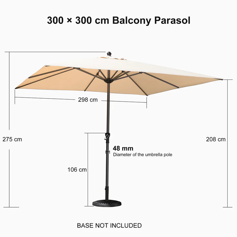 PURPLE LEAF Aluminum Market Patio Umbrella Commercial Outdoor Garden Umbrella