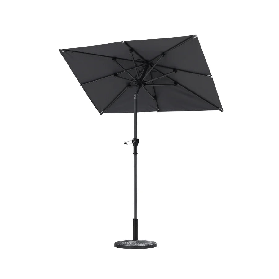PURPLE LEAF Porch Table Umbrella with Crank and Tilt, Market Patio Umbrella