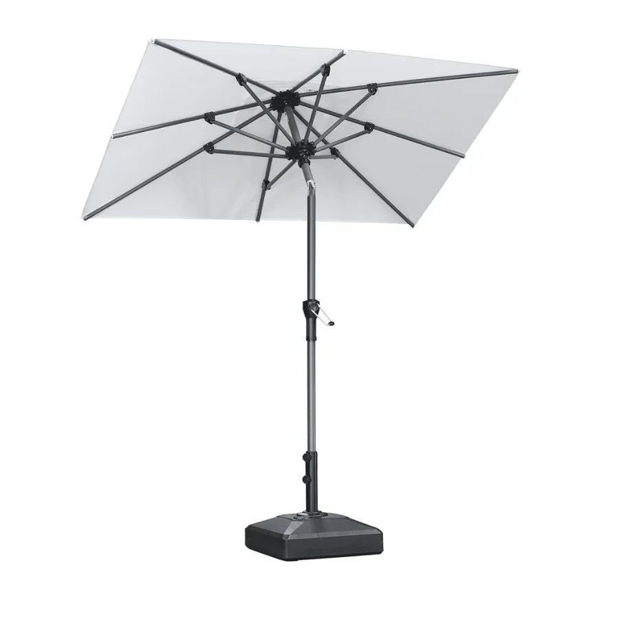 PURPLE LEAF Porch Table Umbrella with Crank and Tilt, Market Patio Umbrella