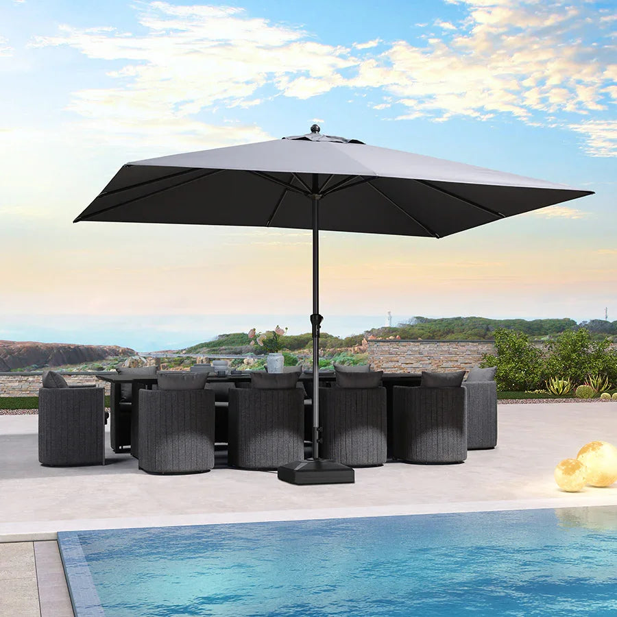 PURPLE LEAF Aluminum Market Patio Umbrella Commercial Outdoor Garden Umbrella