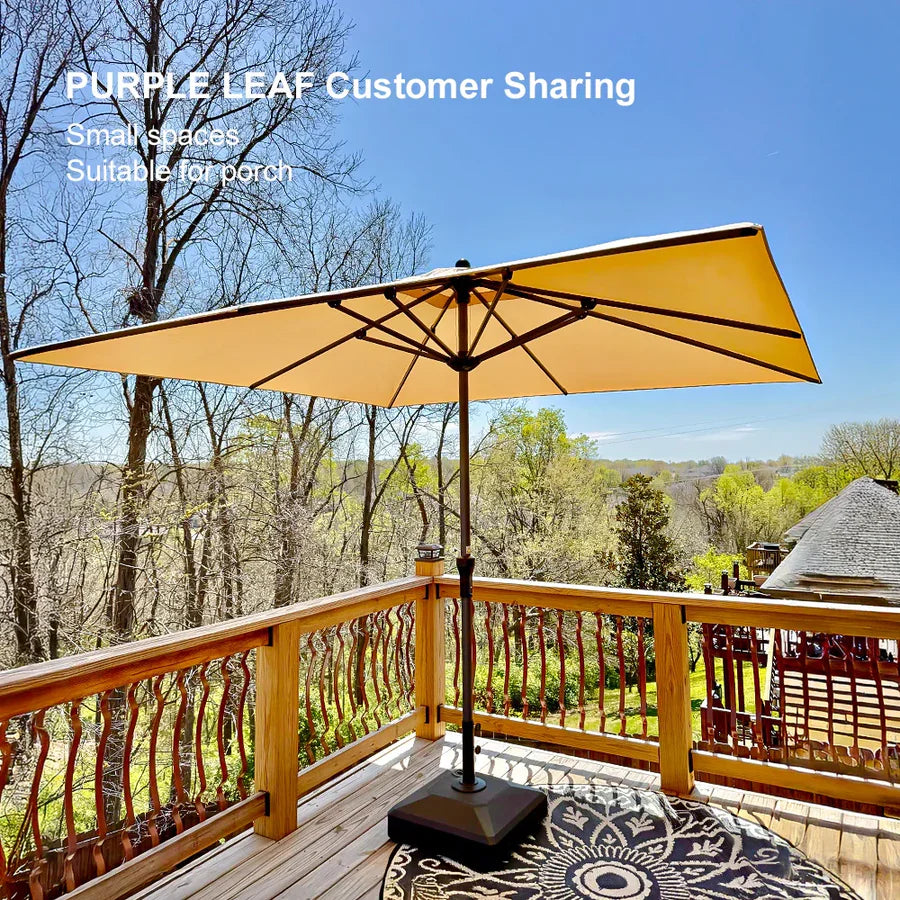 PURPLE LEAF Aluminum Market Patio Umbrella Commercial Outdoor Garden Umbrella