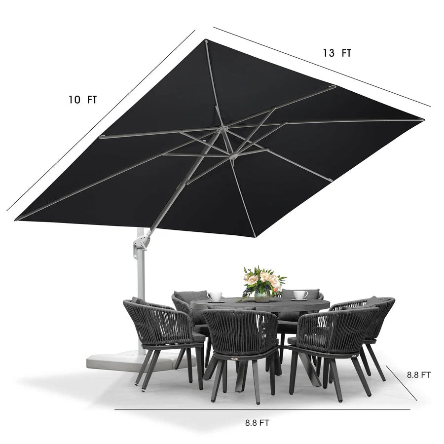 PURPLE LEAF White Outdoor Patio Umbrella Offset Umbrellas