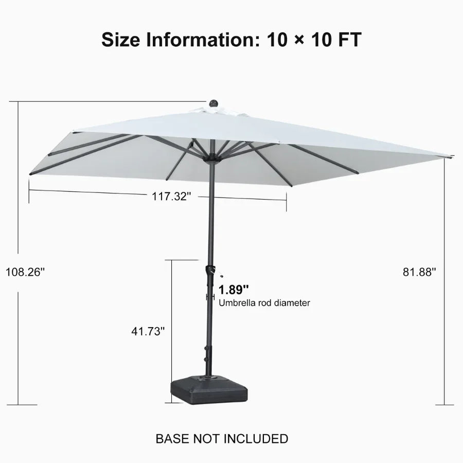 PURPLE LEAF Aluminum Market Patio Umbrella Commercial Outdoor Garden Umbrella
