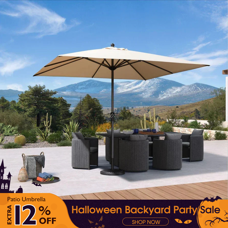 PURPLE LEAF Aluminum Market Patio Umbrella Commercial Outdoor Garden Umbrella