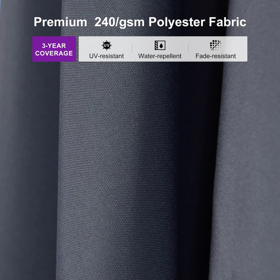 PURPLE LEAF Stepless Tilt Cantilever Umbrella Affordable Outdoor Patio Umbrella