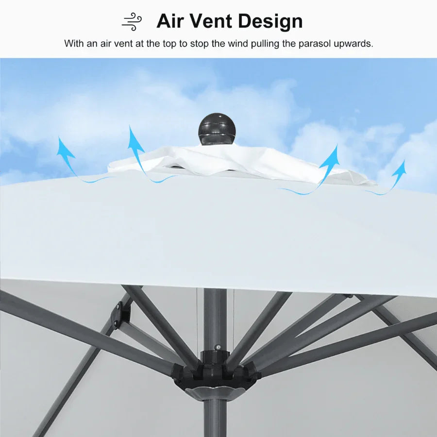 PURPLE LEAF Aluminum Market Patio Umbrella Commercial Outdoor Garden Umbrella