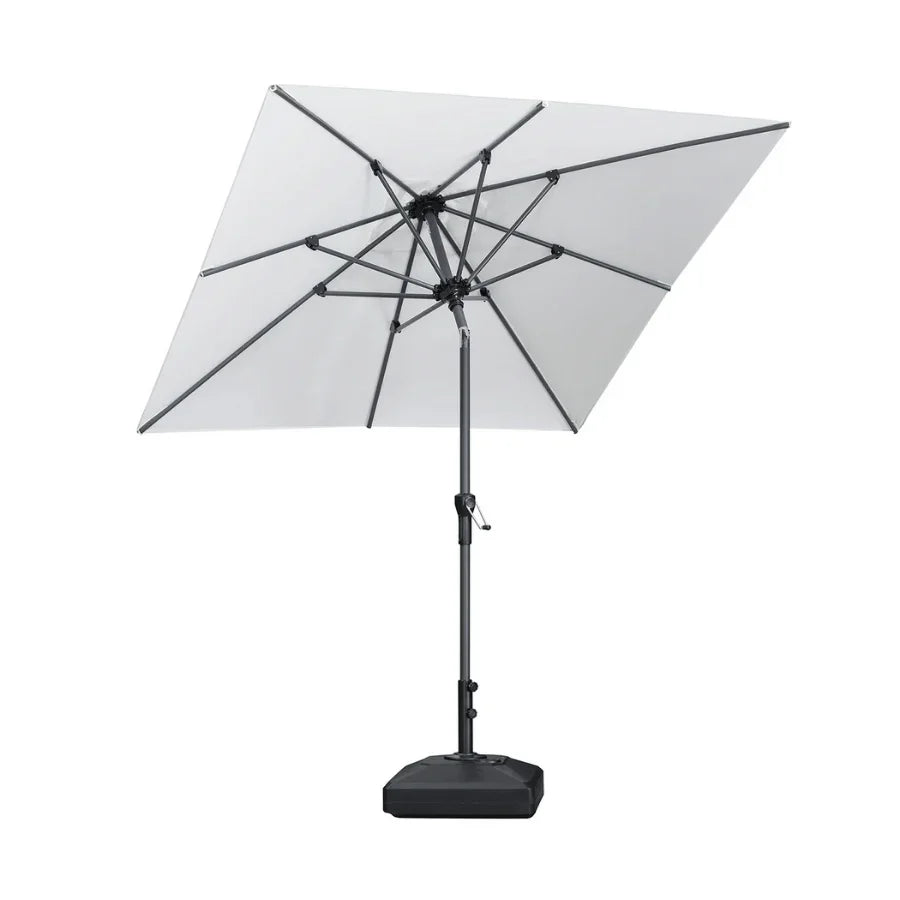 PURPLE LEAF Porch Table Umbrella with Crank and Tilt, Market Patio Umbrella