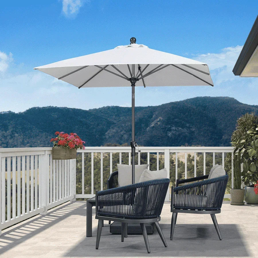 PURPLE LEAF Porch Table Umbrella with Crank and Tilt, Market Patio Umbrella