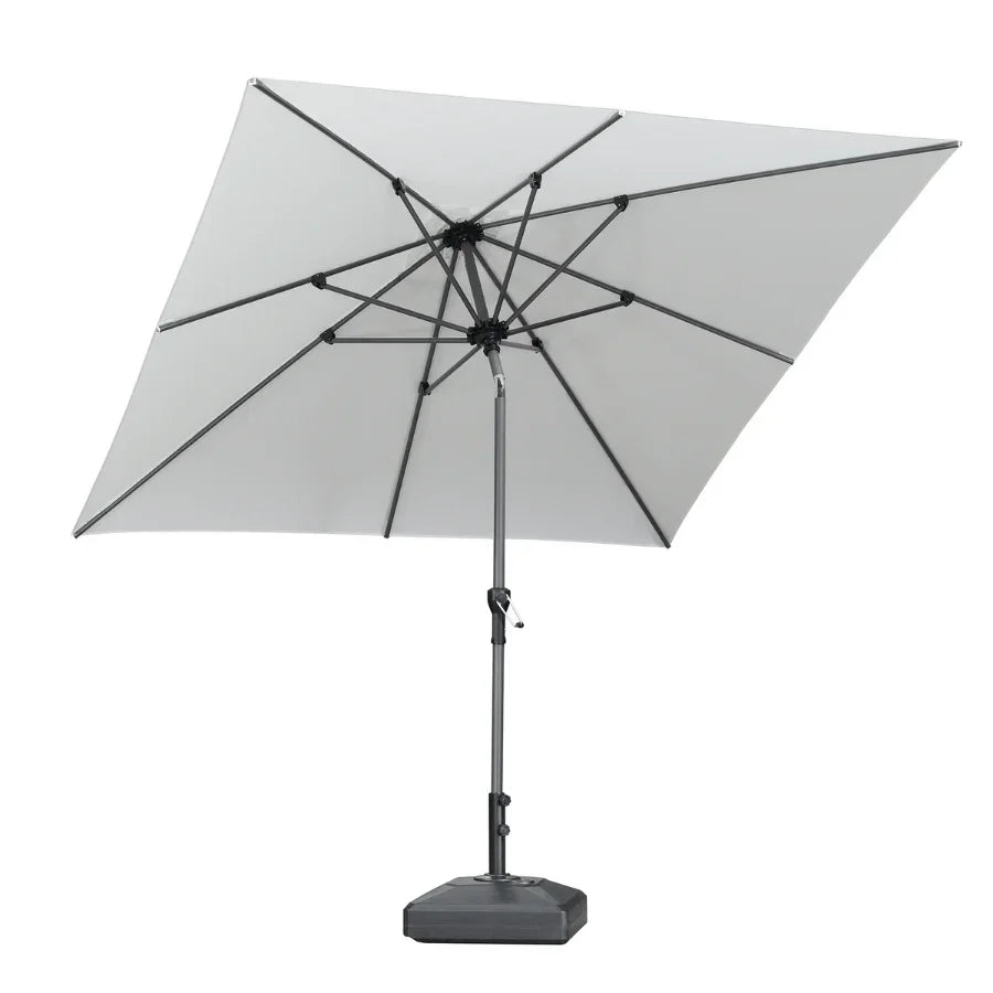 PURPLE LEAF Porch Table Umbrella with Crank and Tilt, Market Patio Umbrella