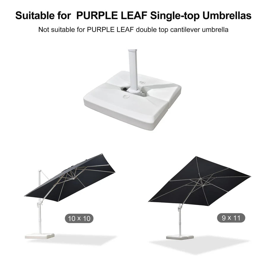 PURPLE LEAF White Patio Cantilever Umbrella Base ZYAU02XBBS-100