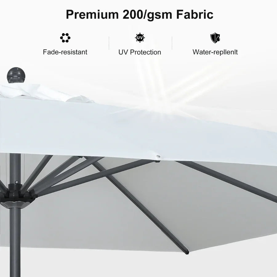 PURPLE LEAF Aluminum Market Patio Umbrella Commercial Outdoor Garden Umbrella