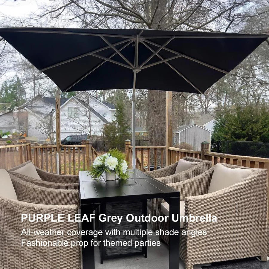 PURPLE LEAF White Outdoor Patio Umbrella Offset Umbrellas