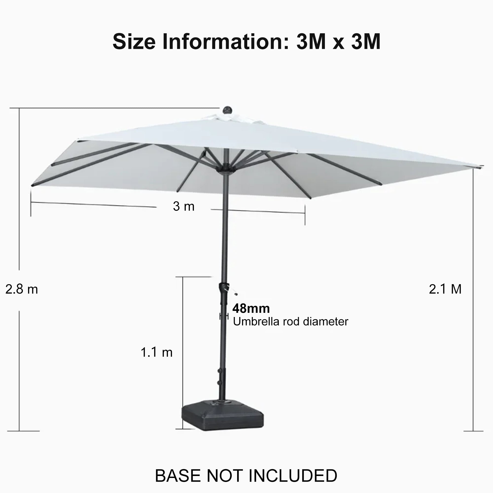 PURPLE LEAF Aluminum Market Patio Umbrella Commercial Outdoor Garden Umbrella