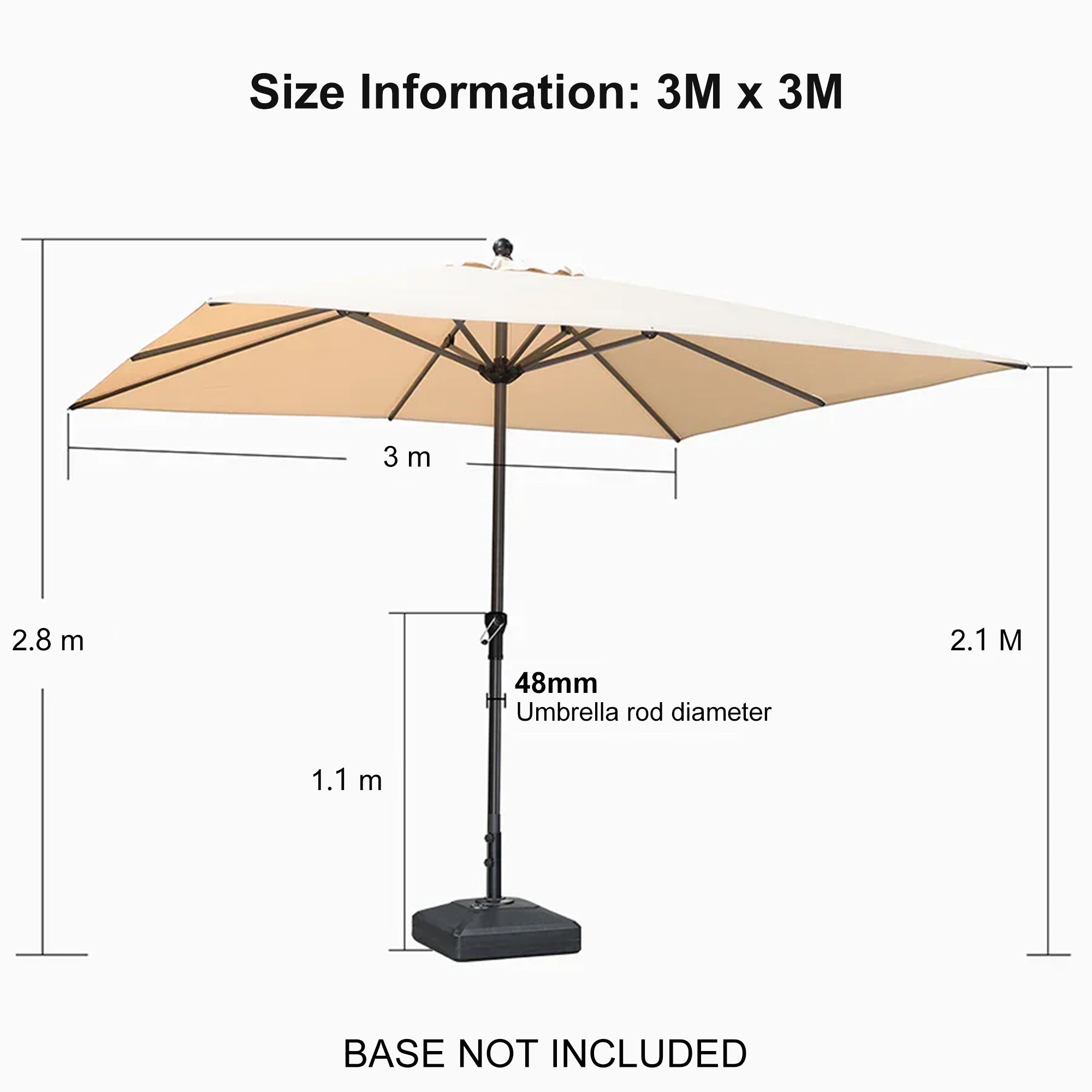 PURPLE LEAF Aluminum Market Patio Umbrella Commercial Outdoor Garden Umbrella