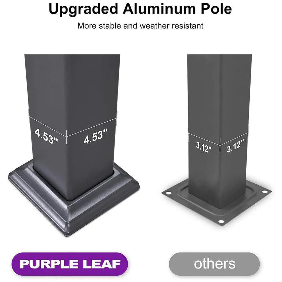 PURPLE LEAF Louvered Pergola Outdoor Aluminum Pergola Patio Pergola with Adjustable Roof for Deck Garden Yard Hardtop Gazebo