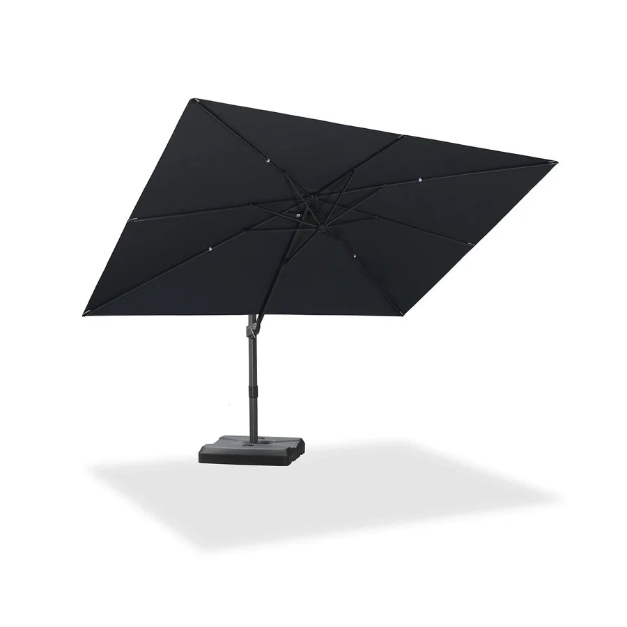 PURPLE LEAF Stepless Tilt Cantilever Umbrella Affordable Outdoor Patio Umbrella